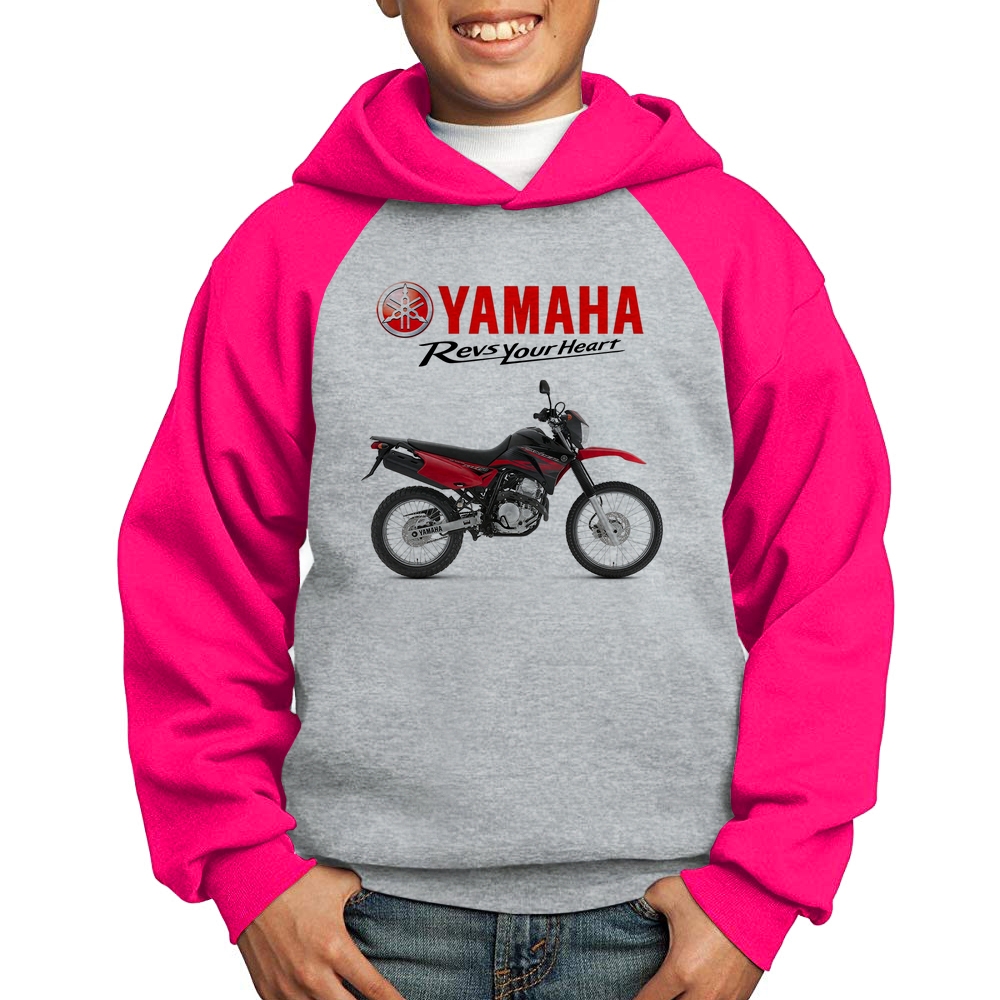 Camiseta Raglan Trilha com a mamãe (moto rosa)