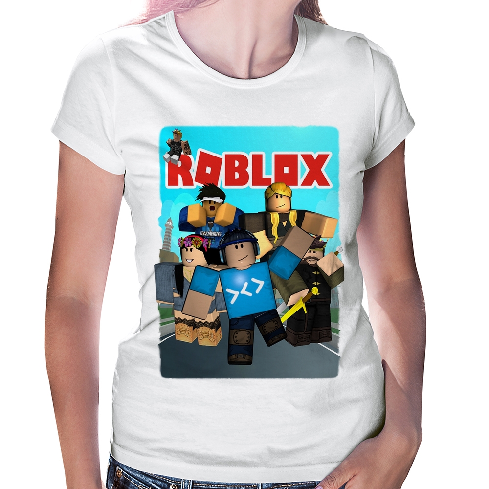 Roblox Camiseta Masculina com Manga de Fotos, Preto, Small
