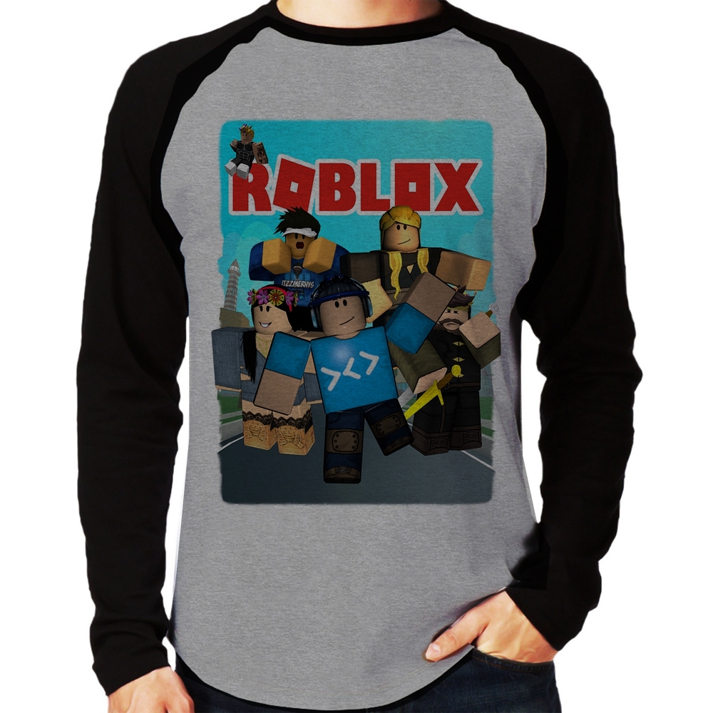 Camisetas Roblox Mangas Longas. no Shoptime