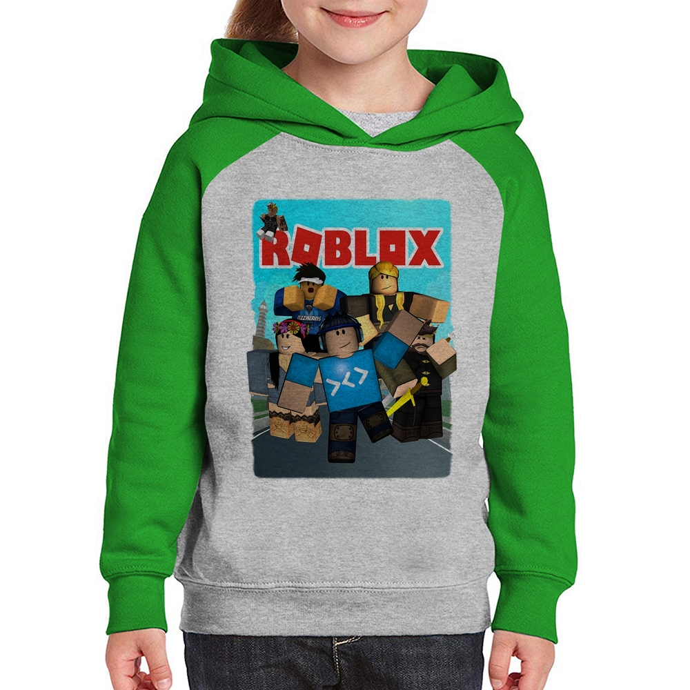 Roblox Meninos e meninas de meia-idade e suéter de moletom de outono-1 A