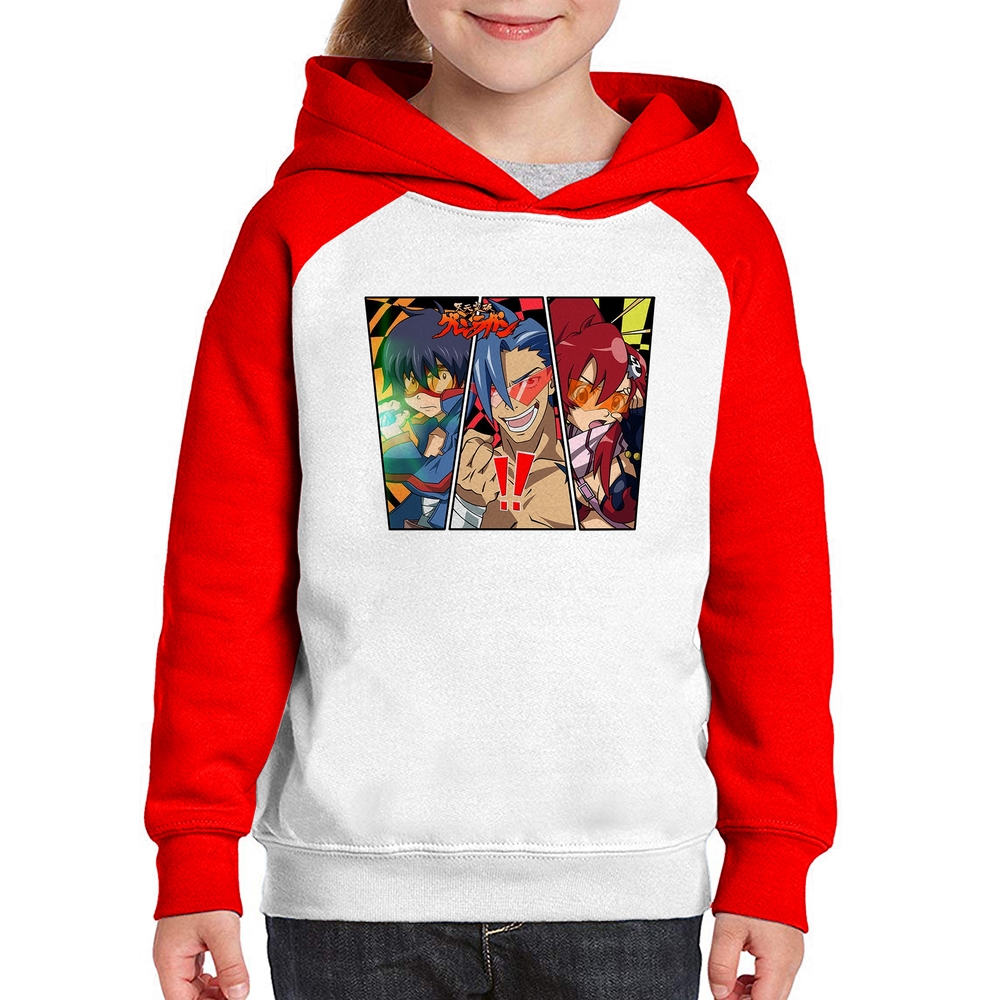 Tengen toppa gurren lagann hoodies jaqueta masculina de alta